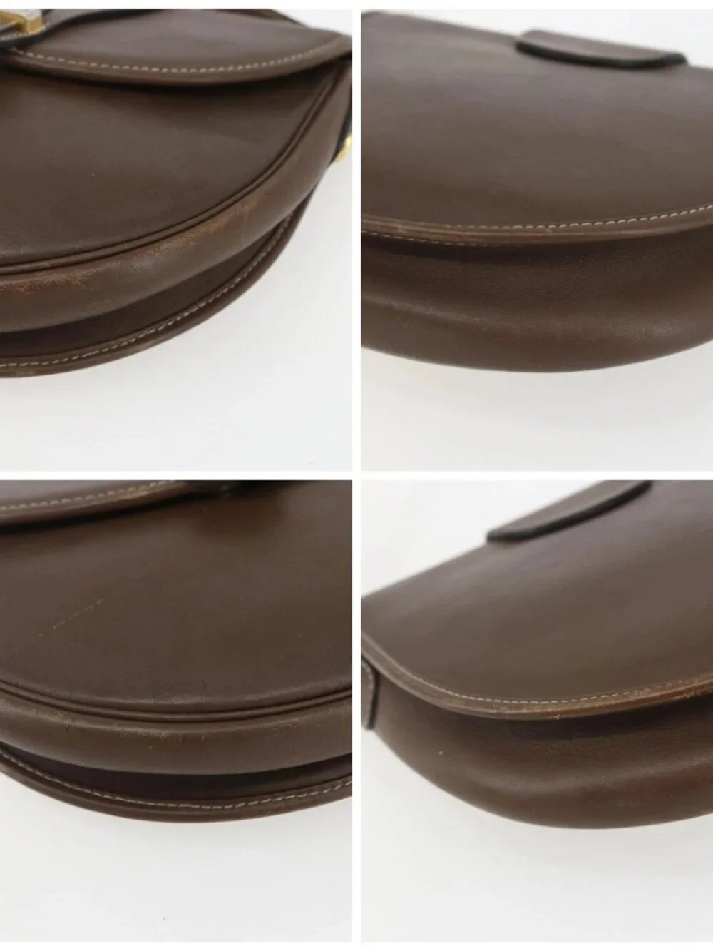 Christian Dior Shoulder Bag Leather Brown Gold Auth 151731 - Picture 16 of 16